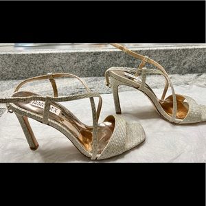 BADGLEY MISCHKA - Ebiza Glitter Cross Strap Sandal